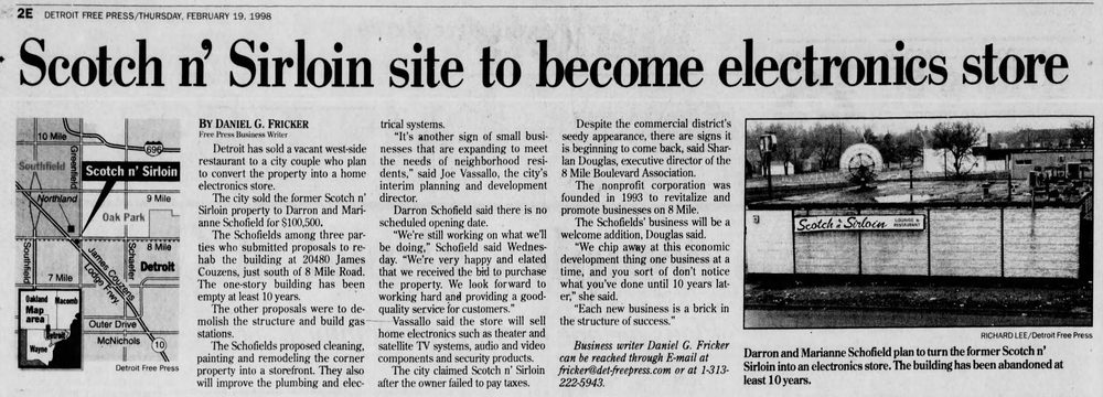 Scotch and Sirloin - Thu Feb 19 1998 Article